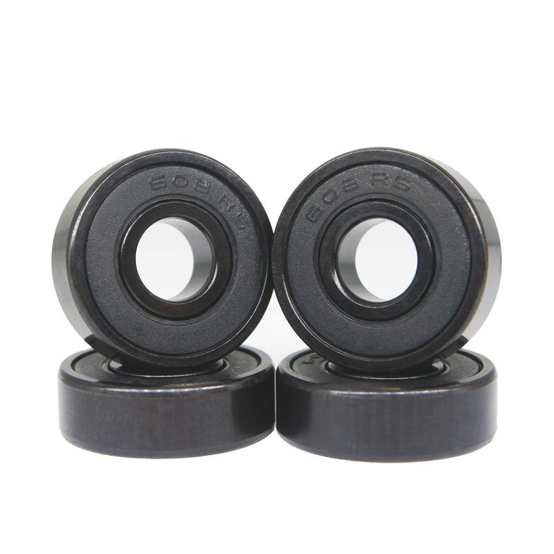 Z-First High Speed 608RS Hybrid Black Ceramic Bearings for Longboard, Inline Skates, Skateboard, Scooters, Skateboard and more (Pack of 4, Black) - Image 4